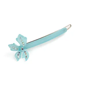 Flower Handmade Hair Clip blue