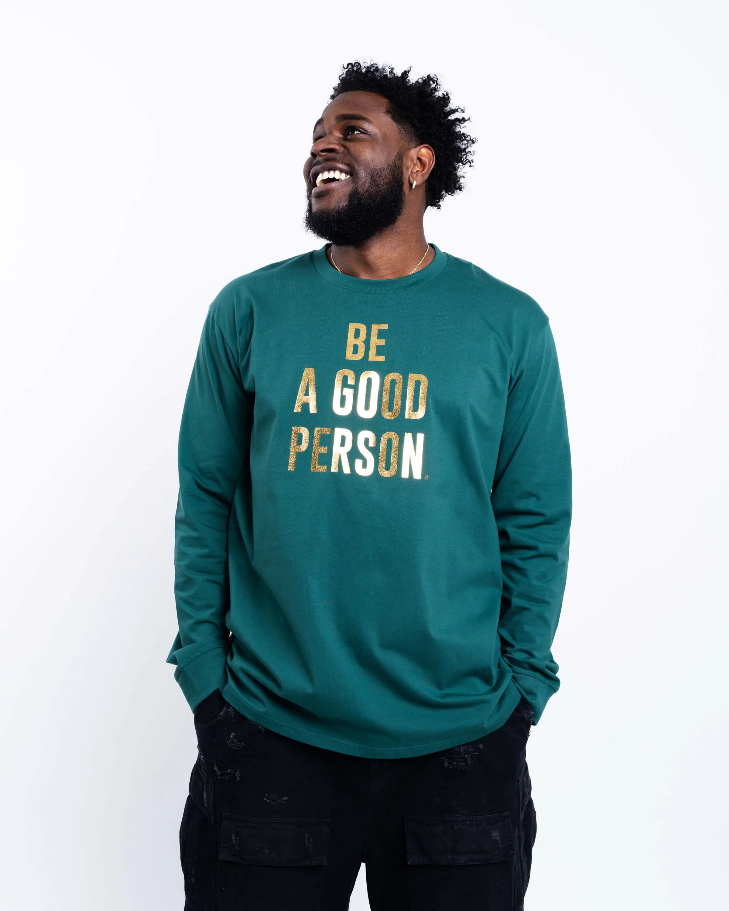 Foil Long Sleeve - Green/Gold