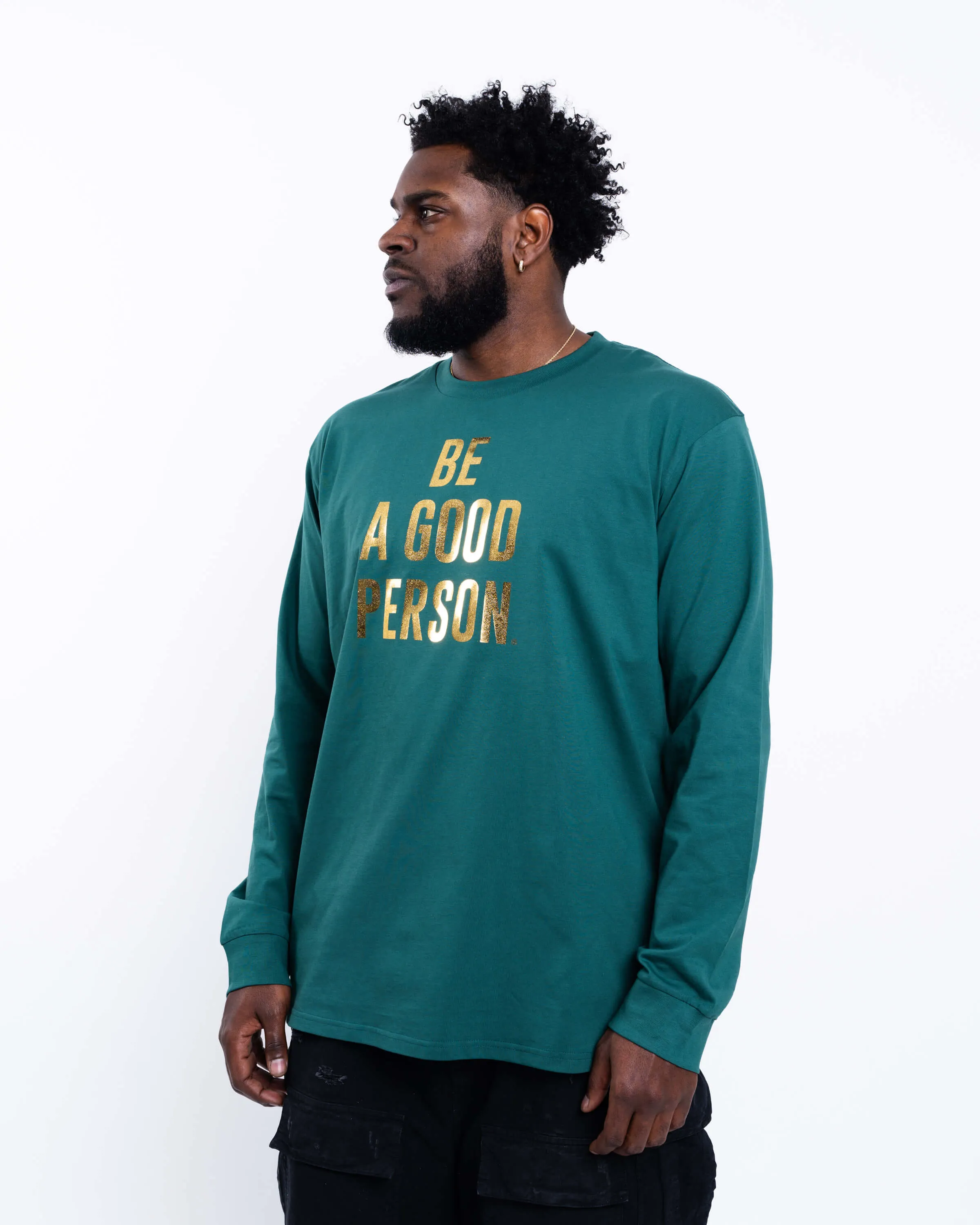 Foil Long Sleeve - Green/Gold