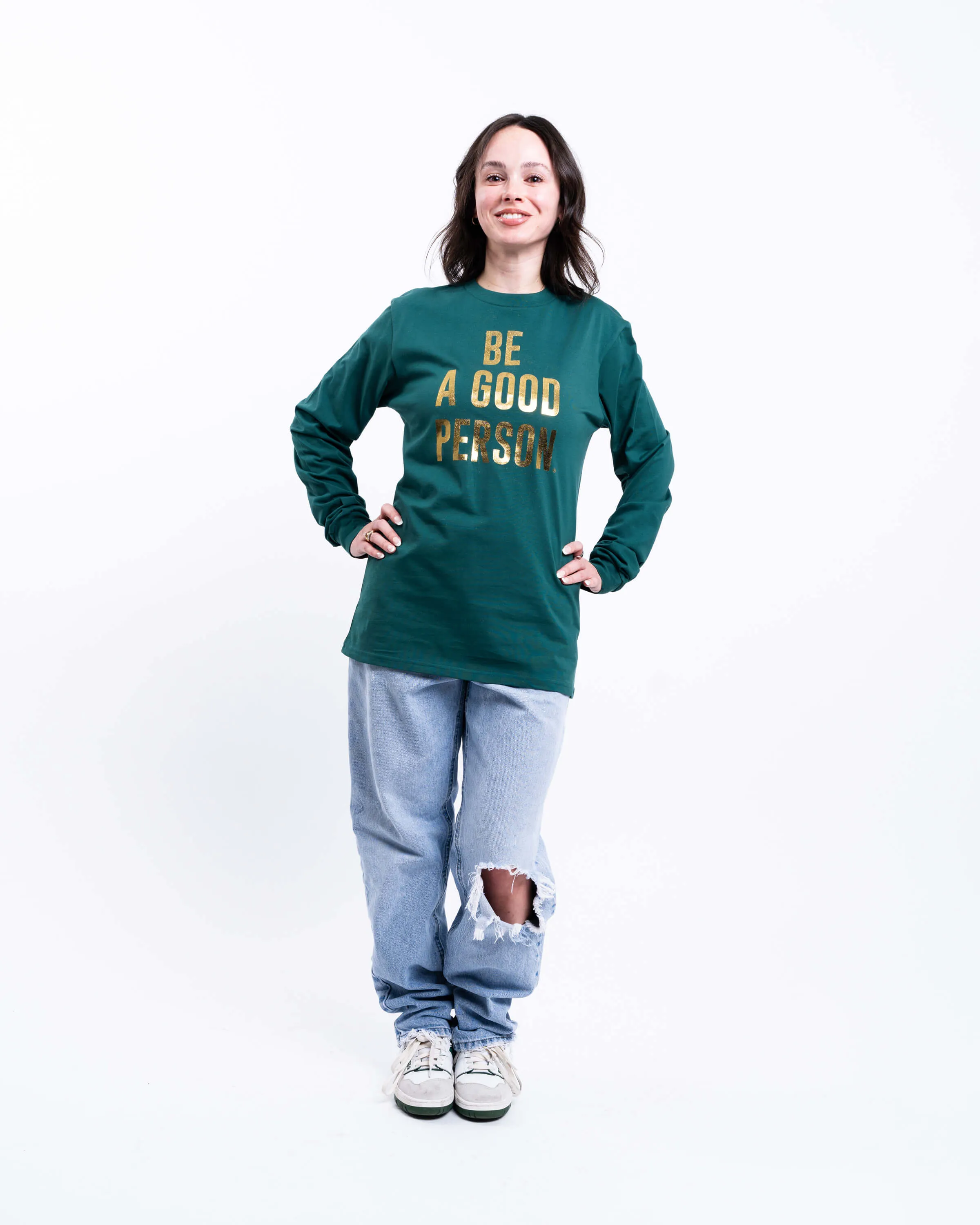 Foil Long Sleeve - Green/Gold