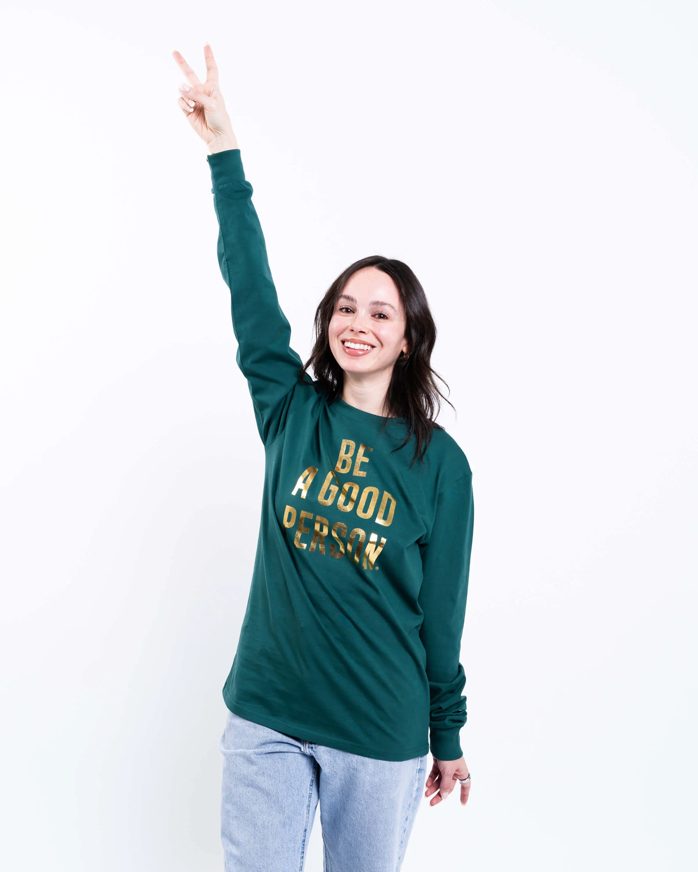 Foil Long Sleeve - Green/Gold