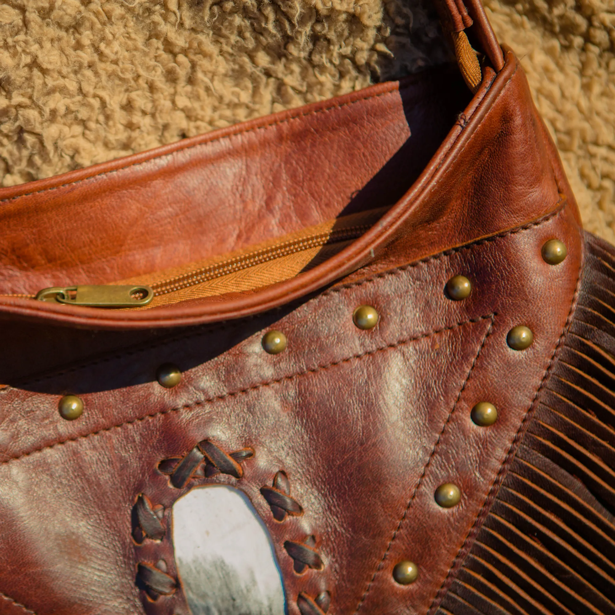 Fringe Leather Crossbody: Boho Style