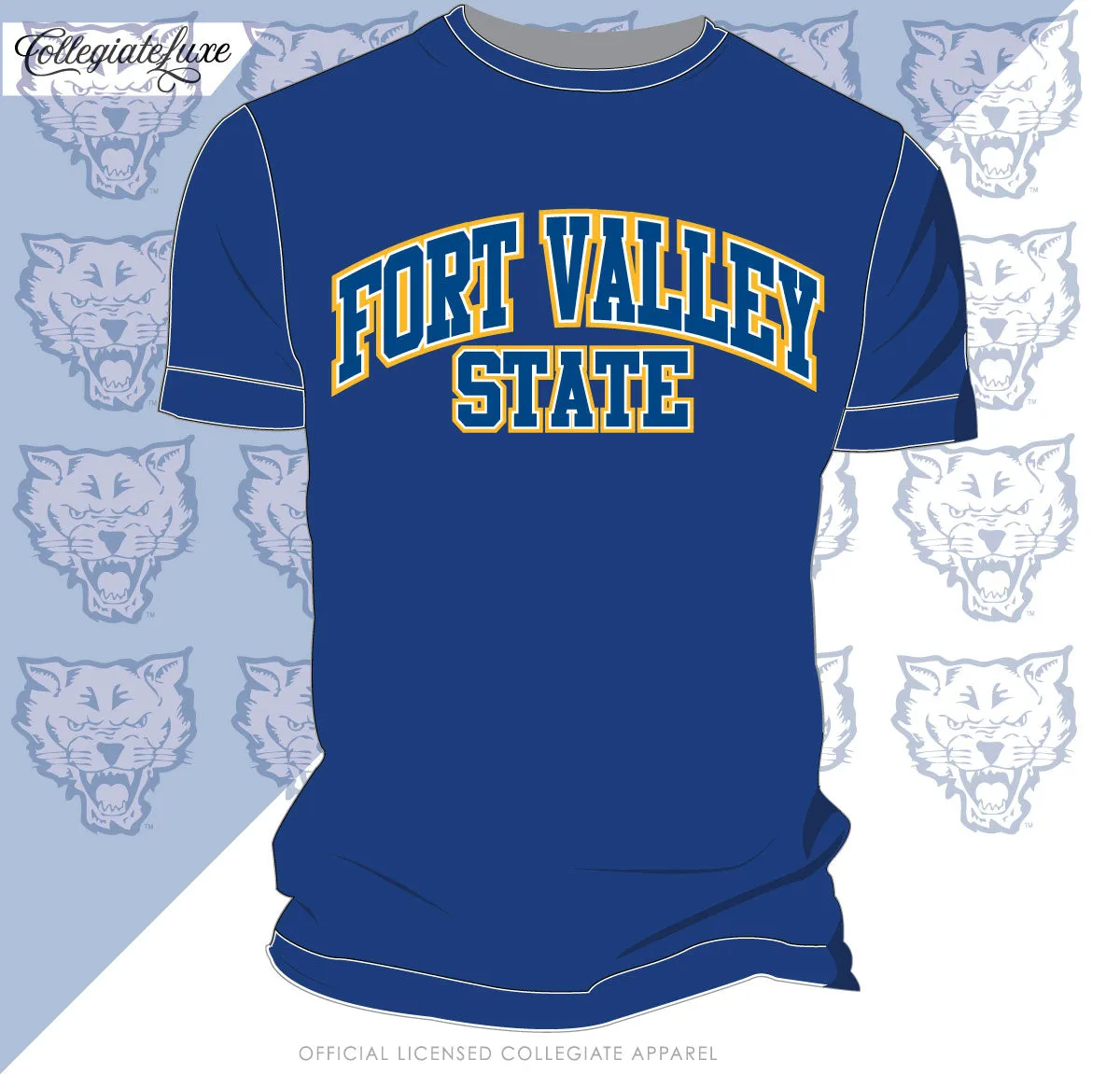 FVSU | UNIV. ARCH  Royal Blue Unisex Tees (**)