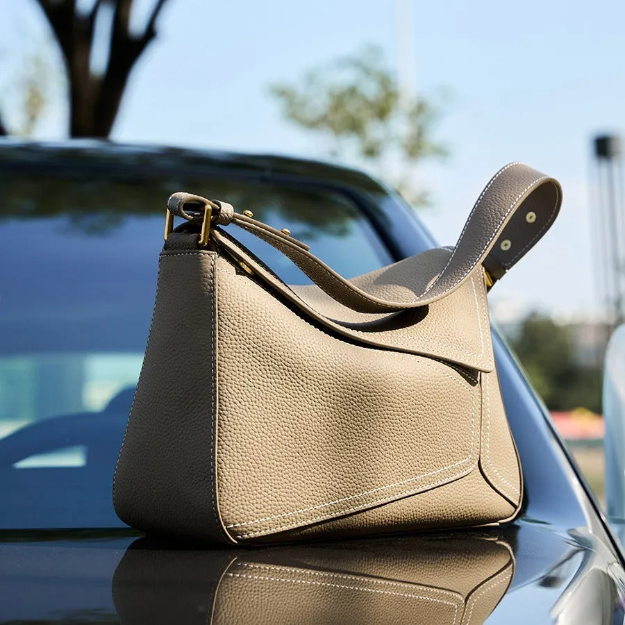 Geometric Genuine Leather Bag – Perfect Blend of Style & Function