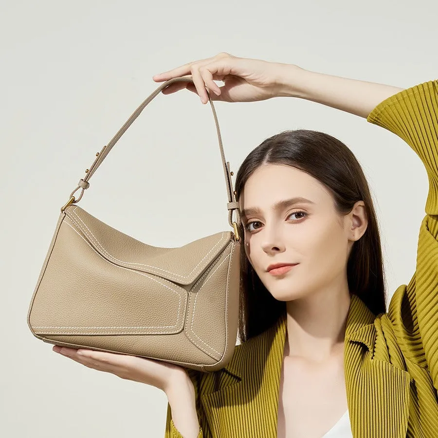 Geometric Genuine Leather Bag – Perfect Blend of Style & Function