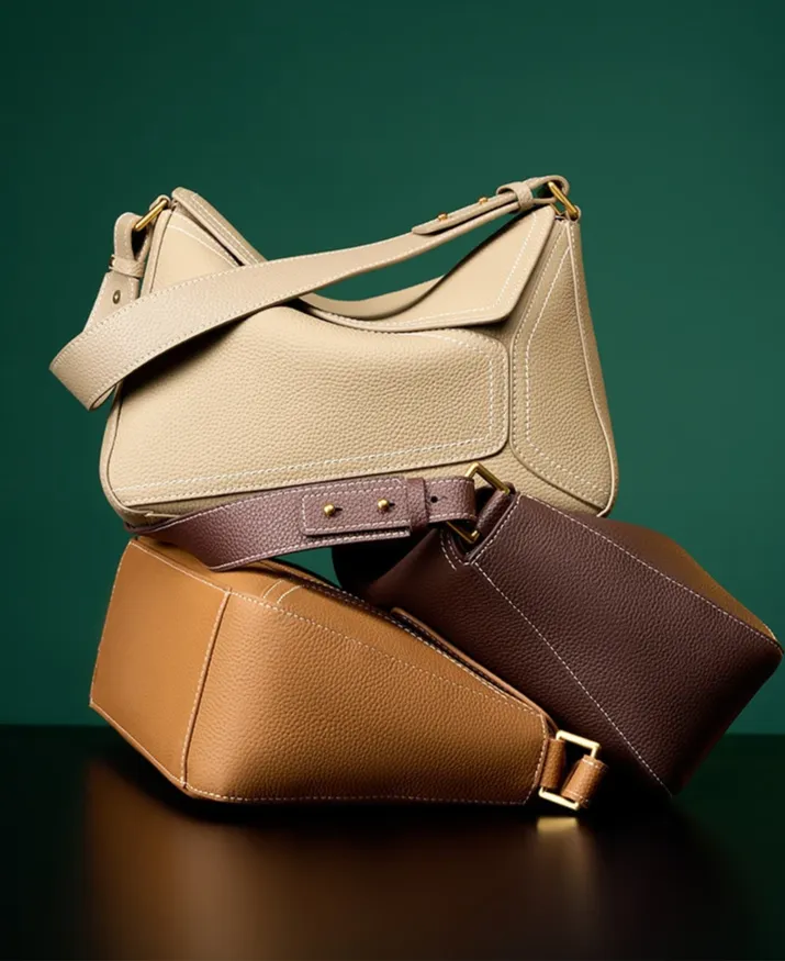 Geometric Genuine Leather Bag – Perfect Blend of Style & Function