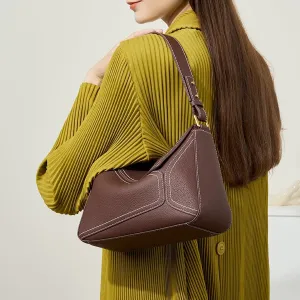 Geometric Genuine Leather Bag – Perfect Blend of Style & Function