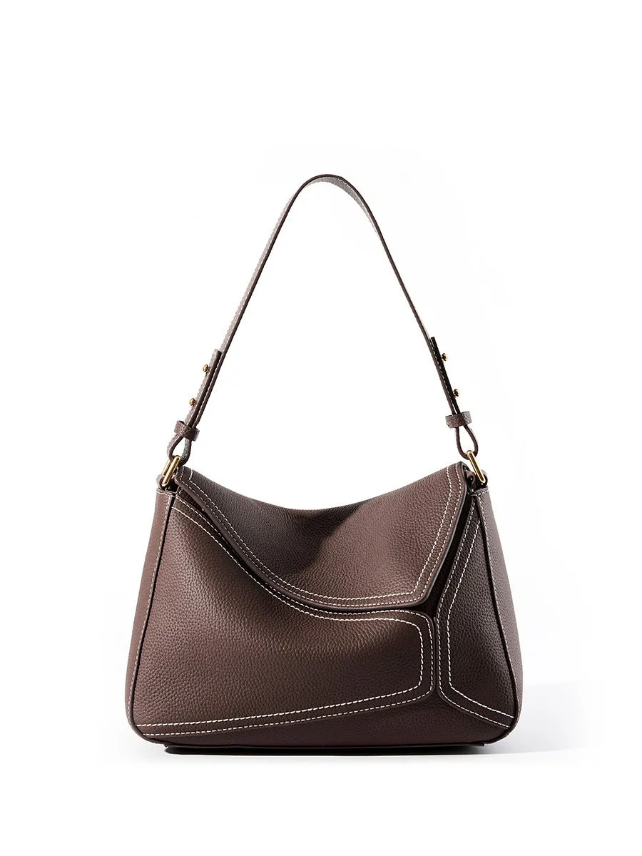 Geometric Genuine Leather Bag – Perfect Blend of Style & Function