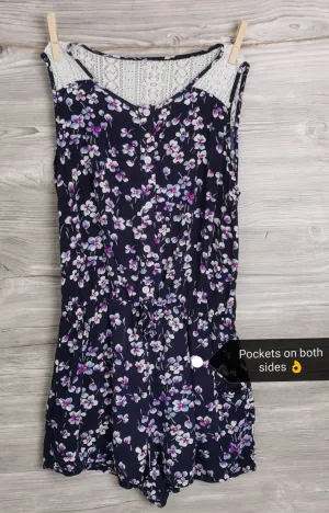 GIRL SIZE XL (14/16 YEARS) - MIA CHICA, Soft Floral Romper EUC B36