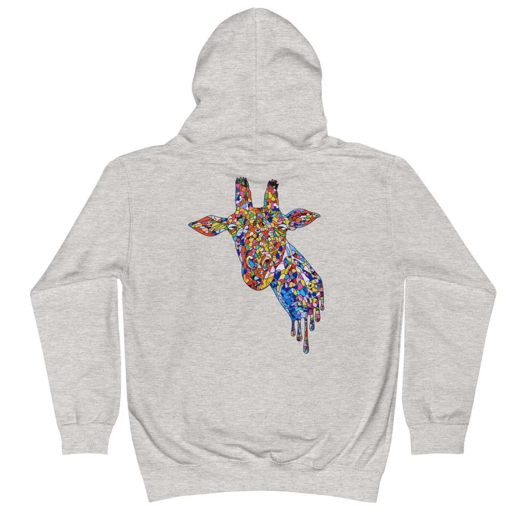 Girl's Mosaic Giraffe Hoodie