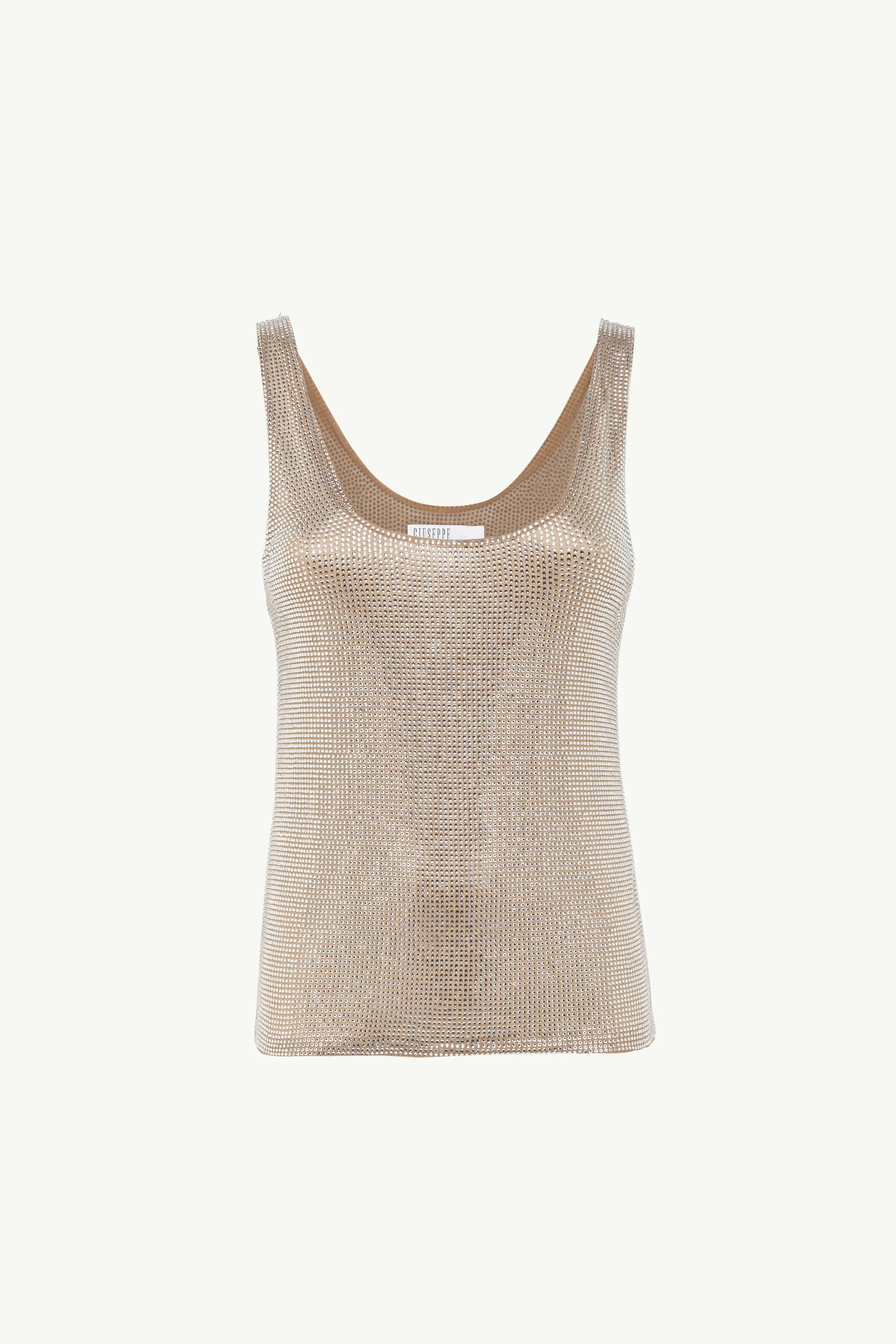 GIUSEPPE DI MORABITO Tank Top with Crystals