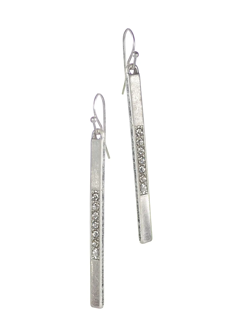 Gold 7 Crystal Drop Earrings