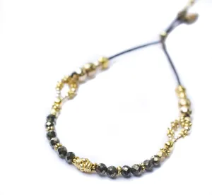 Gold & Pyrite Heather Bracelet