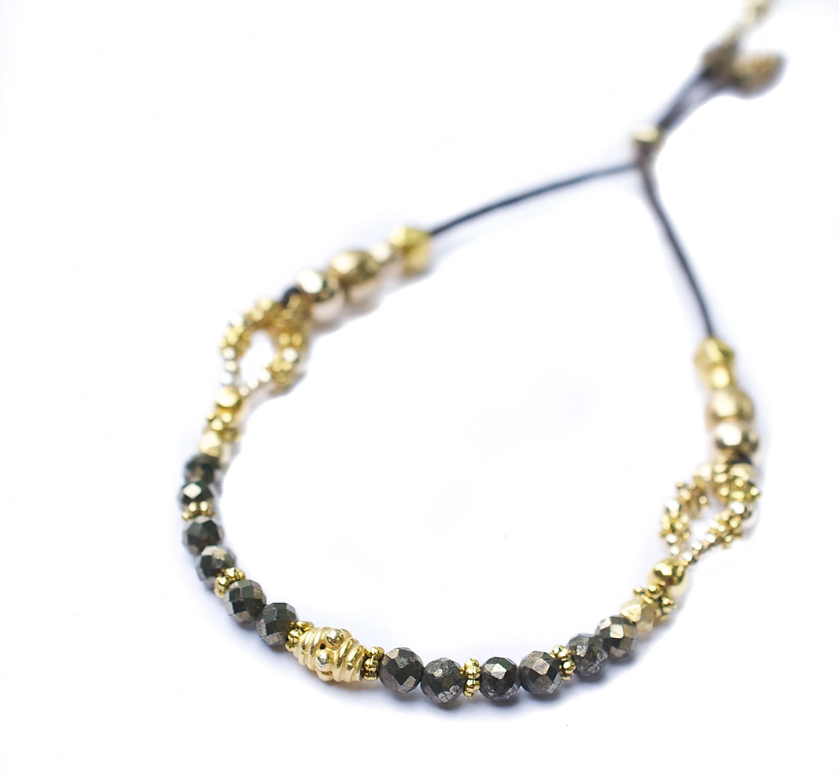 Gold & Pyrite Heather Bracelet