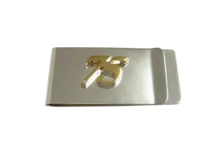 Gold Toned 75 Years Money Clip