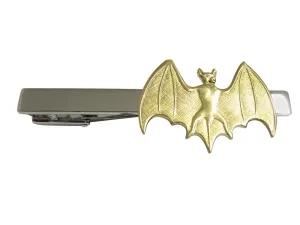 Gold Toned Bat Square Tie Clip
