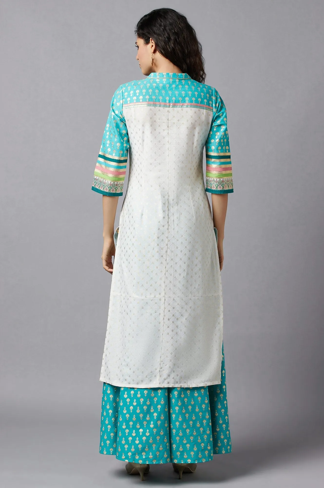 Green Festive Ethnic kurta