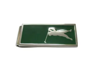 Green Golfer Money Clip