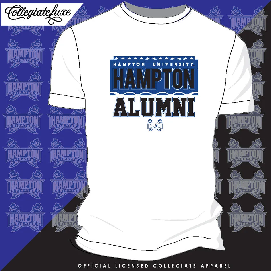 Hampton U | 90s ALUMNI White Unisex Tees (**)