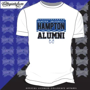 Hampton U | 90s ALUMNI White Unisex Tees (**)