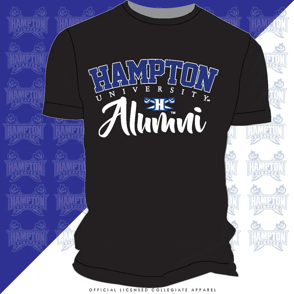 Hampton U | Fancy ALUMNI Black Unisex Tees (**)