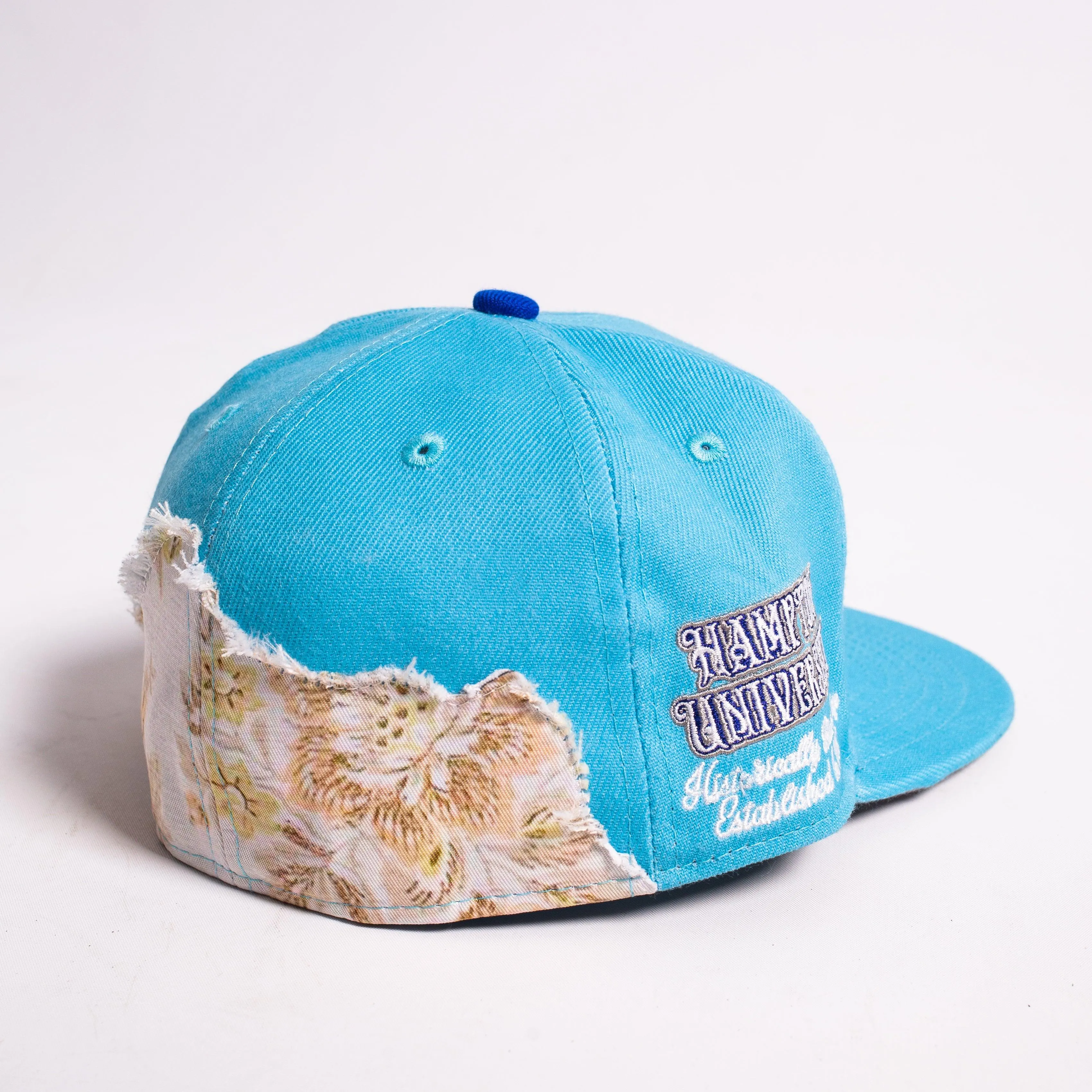 HAMPTON UNIVERSITY FRAYED FITTED HAT