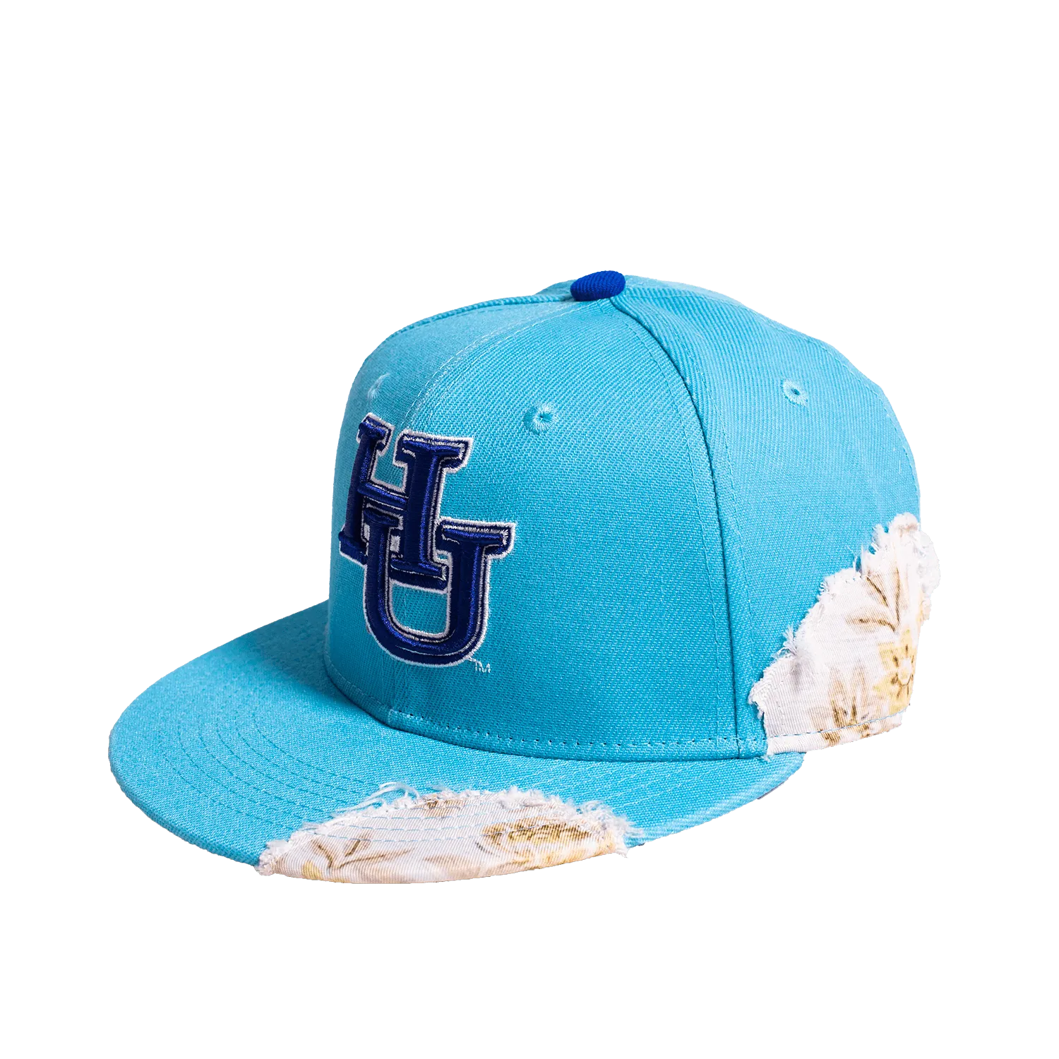 HAMPTON UNIVERSITY FRAYED FITTED HAT