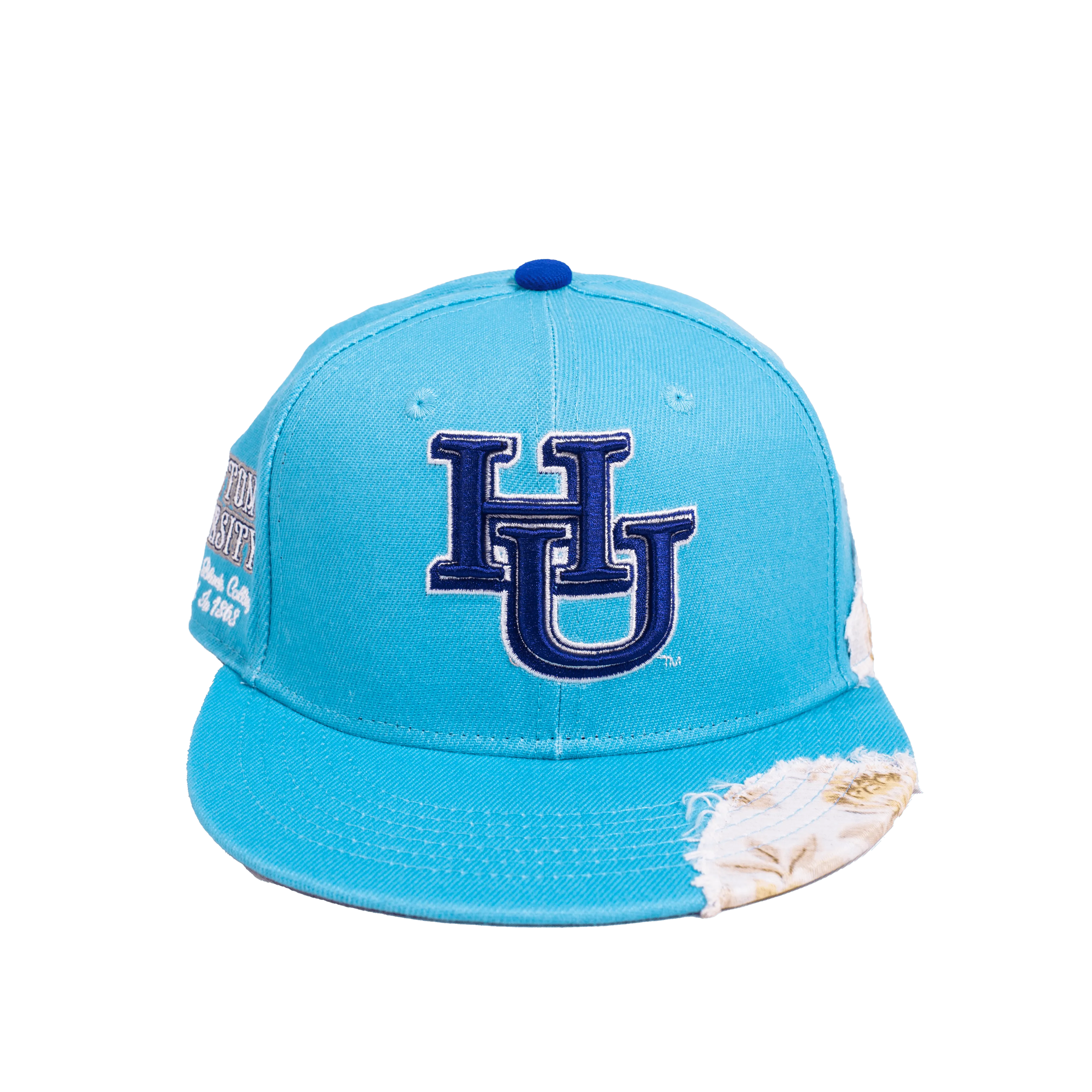 HAMPTON UNIVERSITY FRAYED FITTED HAT