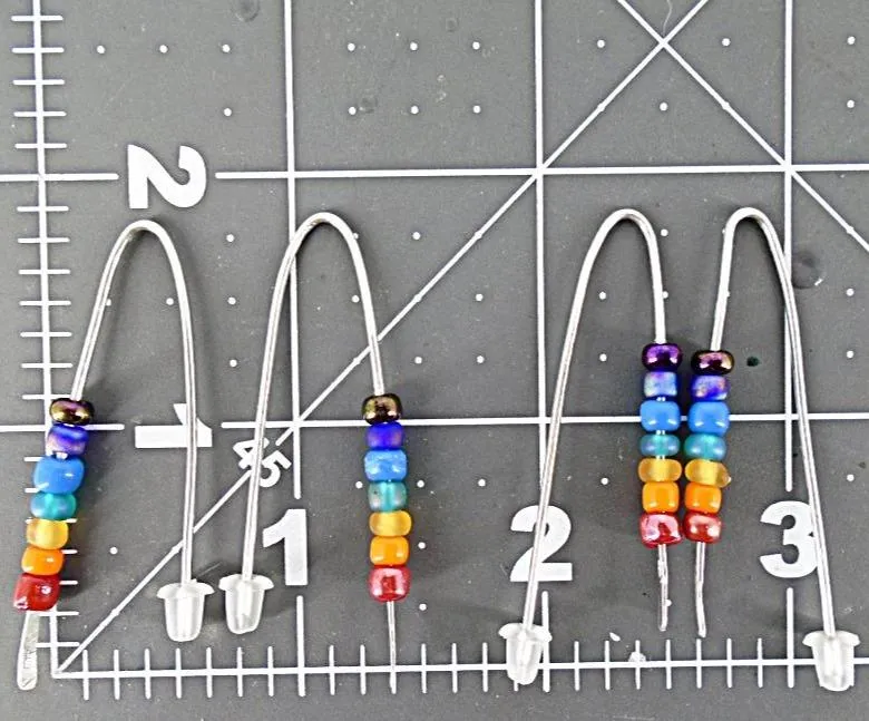 Handmade Handmade Sterling Silver 925 Chakra Earrings – Vibrant Color Glass Beads in Frenchmen’s Style✨