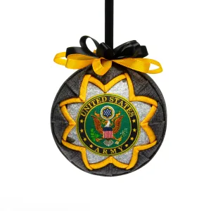 Handmade Heirloom Quilted Military Ornaments