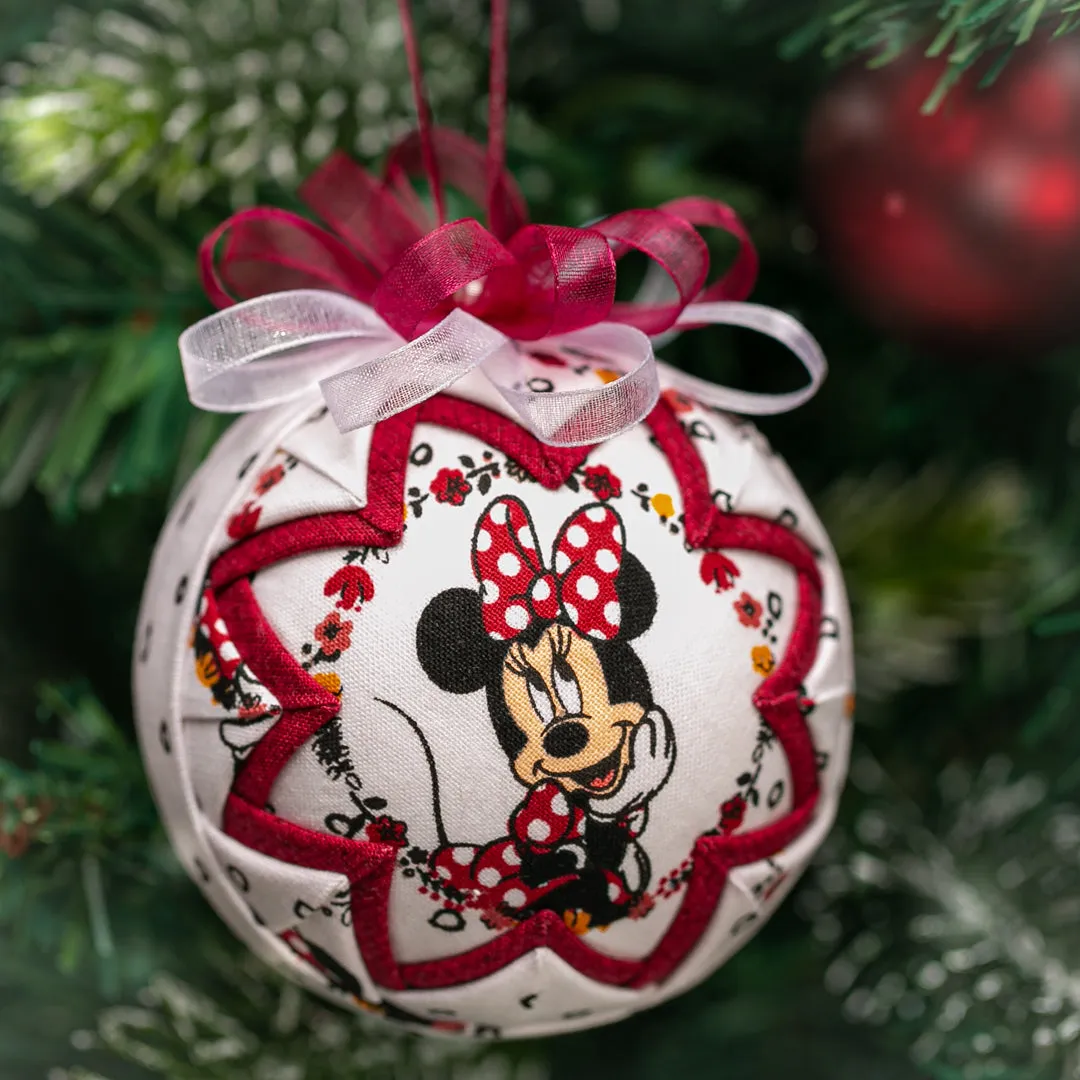 Handmade Heirloom Quilted Mini Mouse Ornament