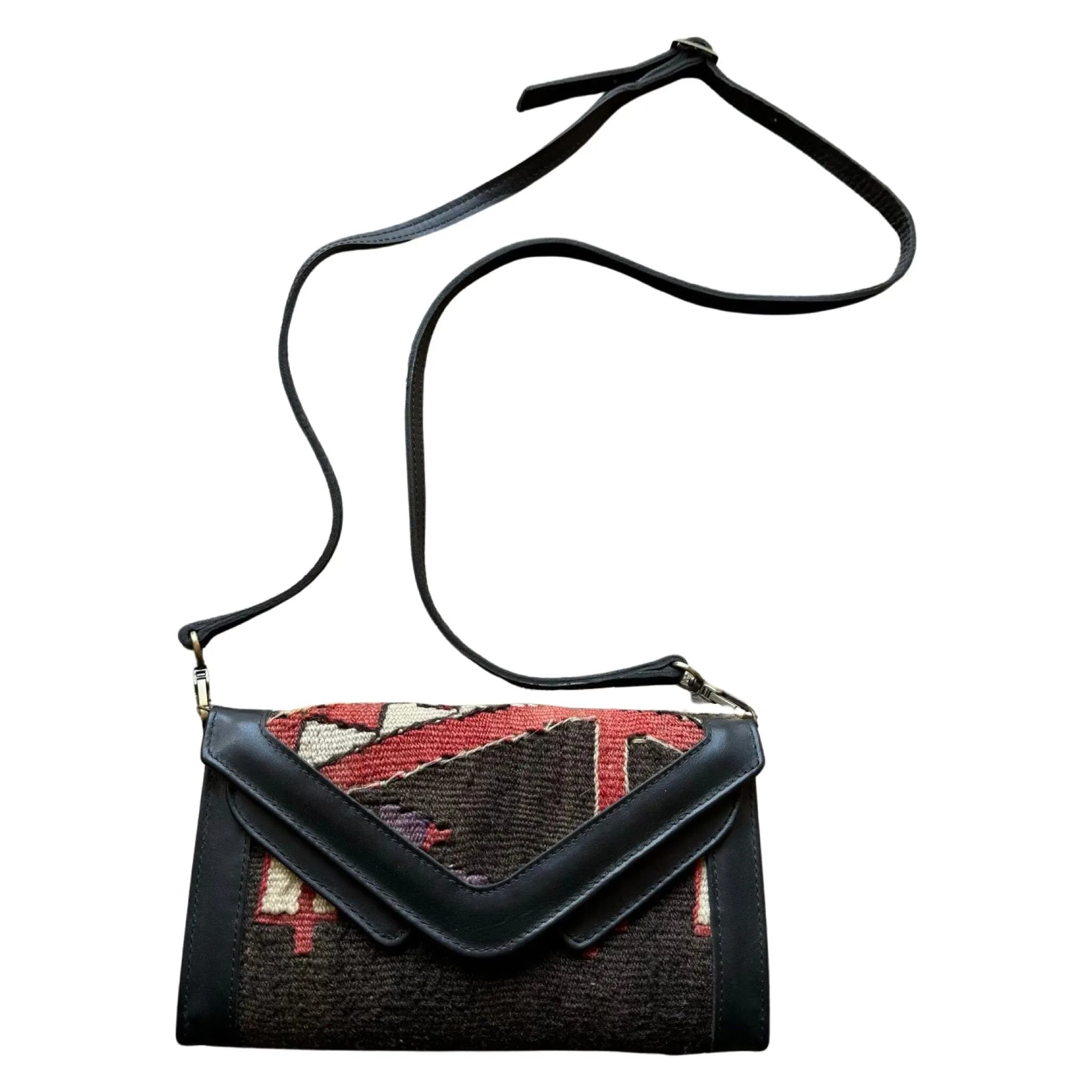Handmade Kilim Wallet with Removable Strap | 8 x 5"