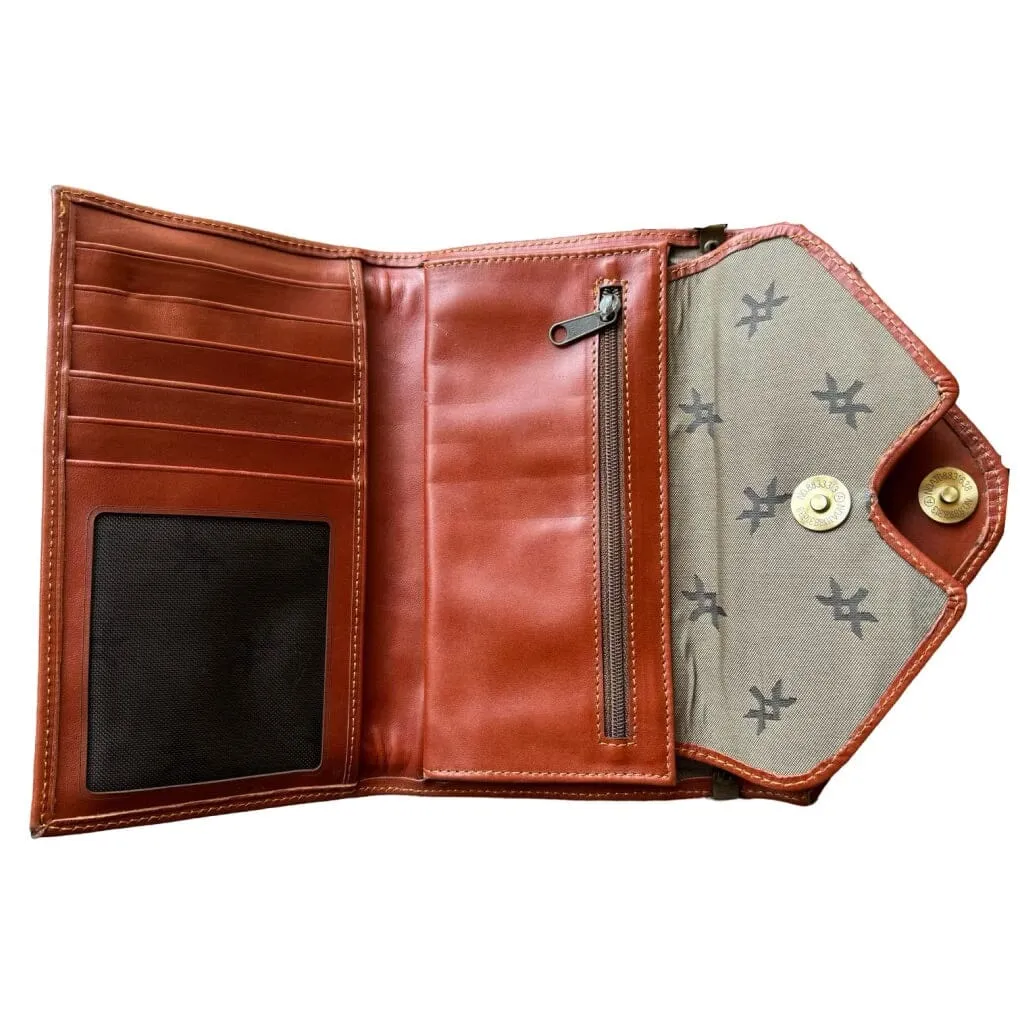 Handmade Kilim Wallet with Removable Strap | 8 x 5"
