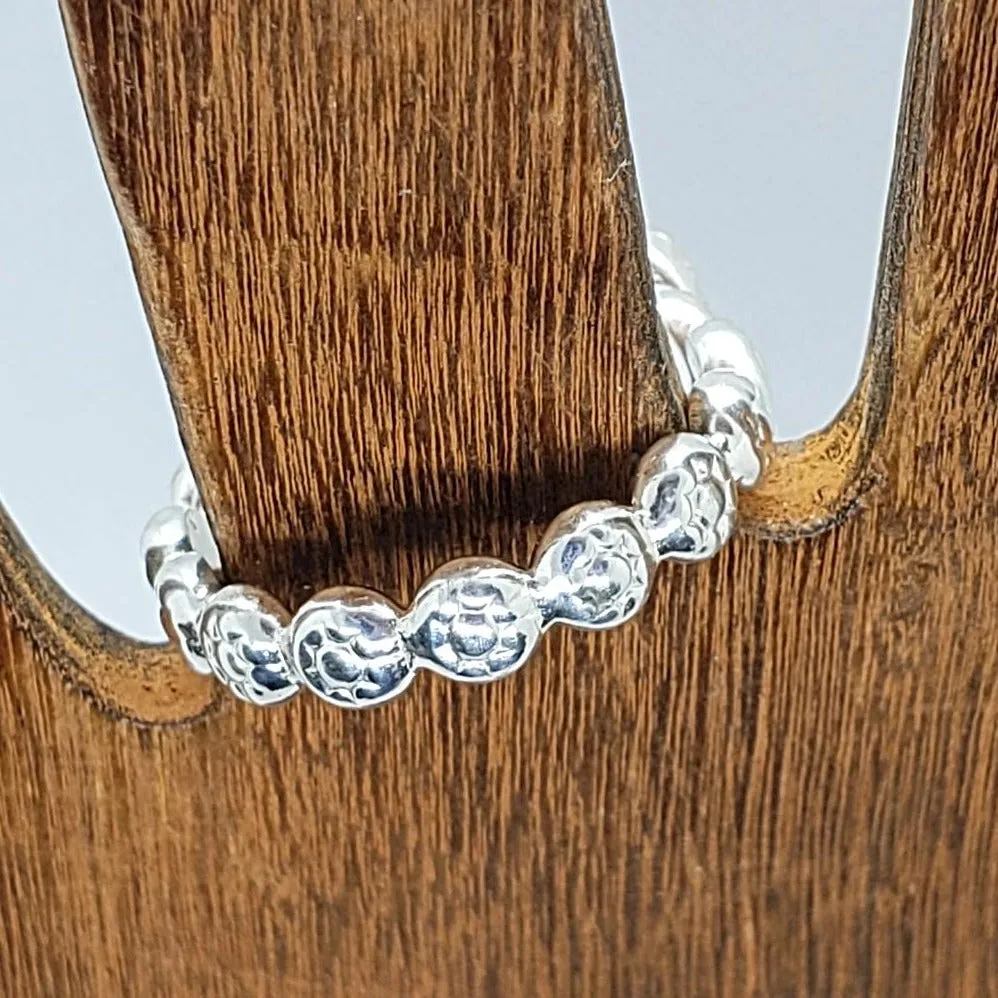 Handmade Sterling Silver .925 Daisy Flower Ring with Moonstone Cabochon | June Birthstone & Healing Gem