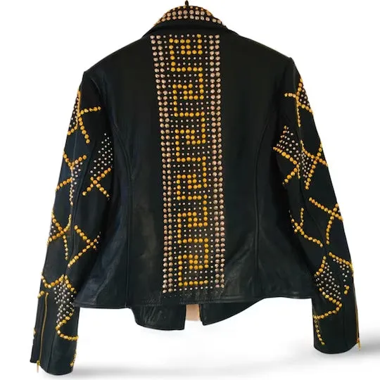 Handmade Studded Leather Jacket