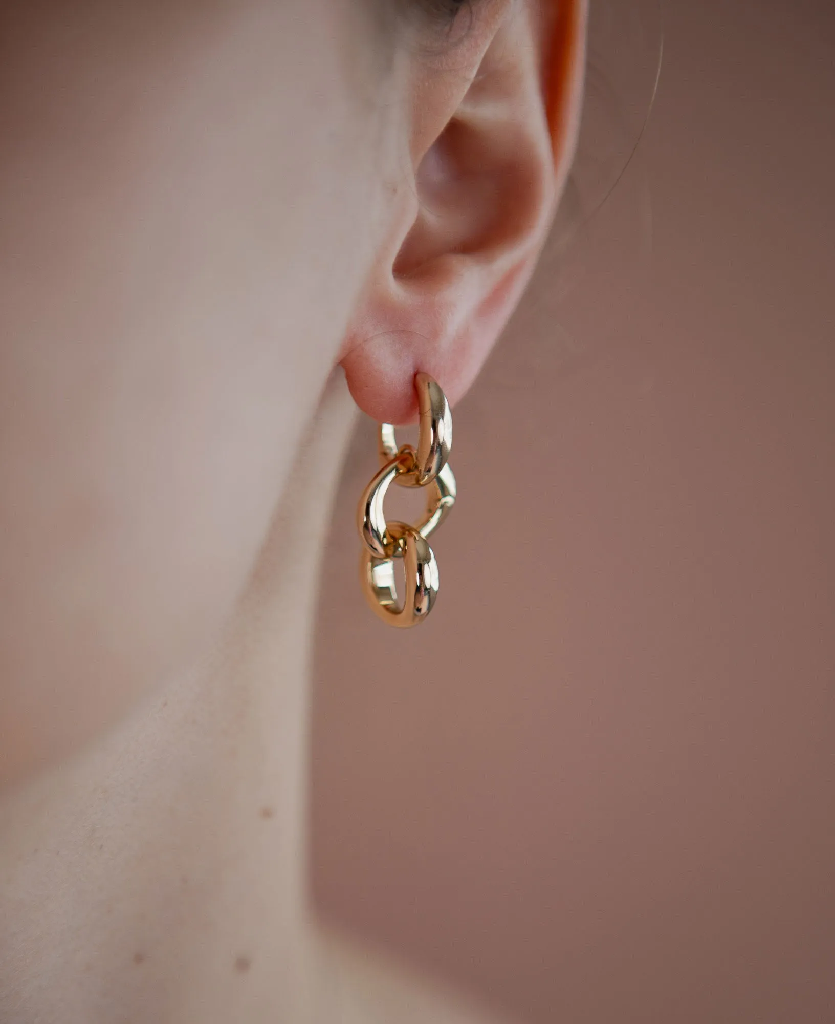Hannah Interchangeable Gold Hoop Earrings