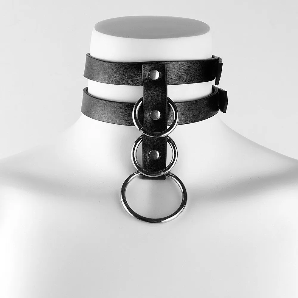 Harajuku Punk Leather Collars - Studded & Chained