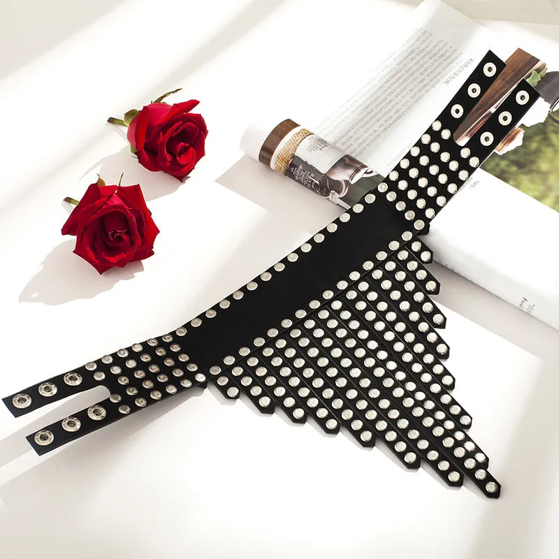Harajuku Punk Leather Collars - Studded & Chained