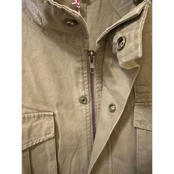 Hayden Los Angeles Olive Green Cargo Utility Jacket Embroidered 1XL