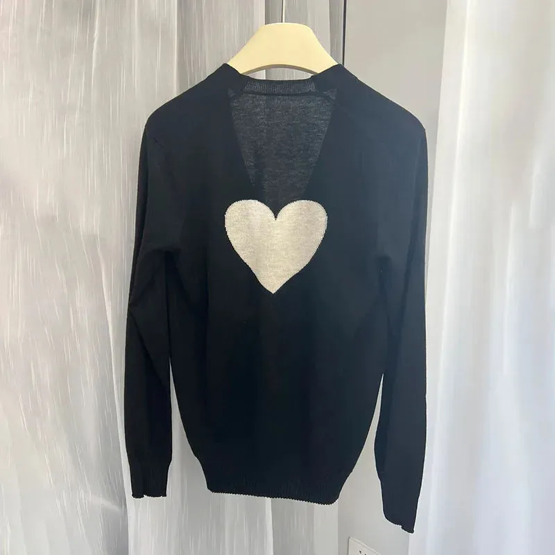 Heart  Wool Sweater Love FAshion Pattern