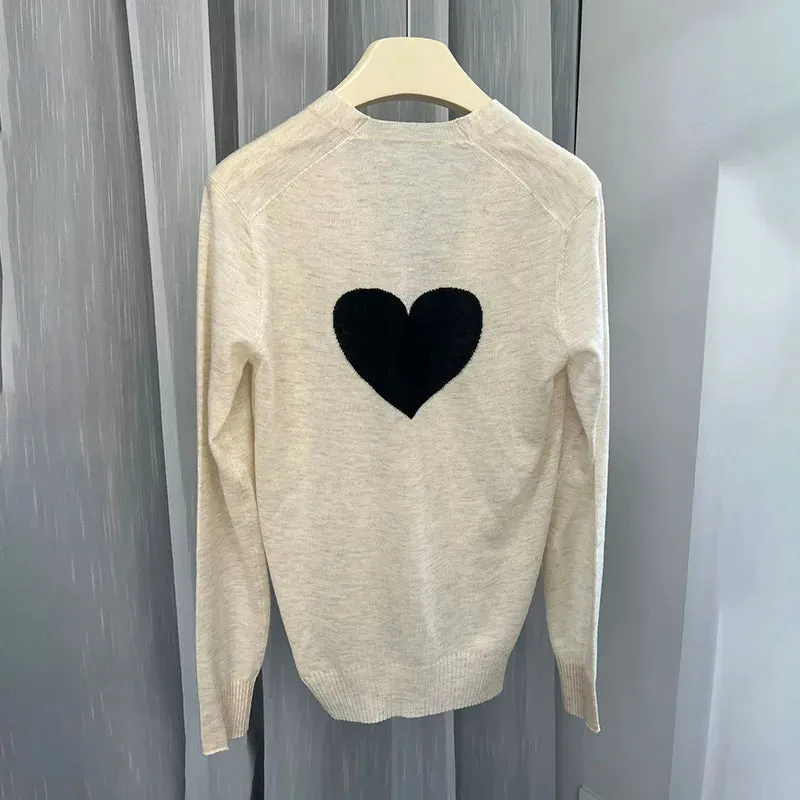 Heart  Wool Sweater Love FAshion Pattern
