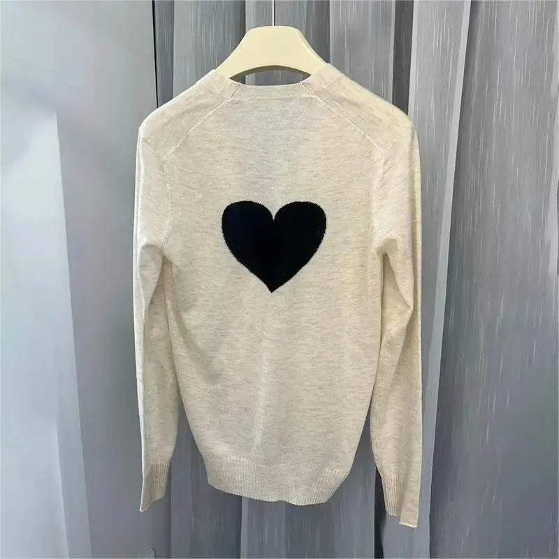 Heart  Wool Sweater Love FAshion Pattern