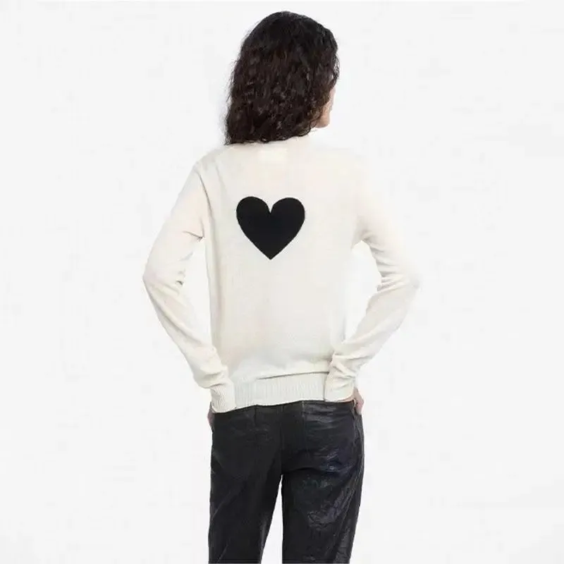 Heart  Wool Sweater Love FAshion Pattern