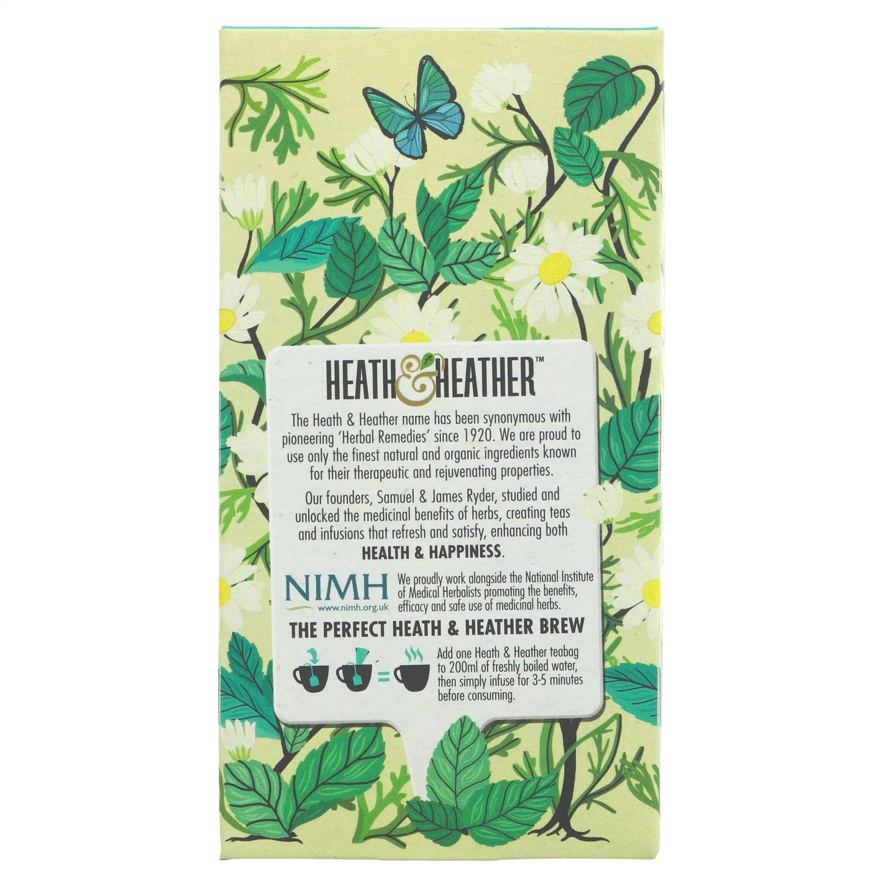 Heath And Heather | Camomile & Spearmint - string, tag and envelope | 20 bags