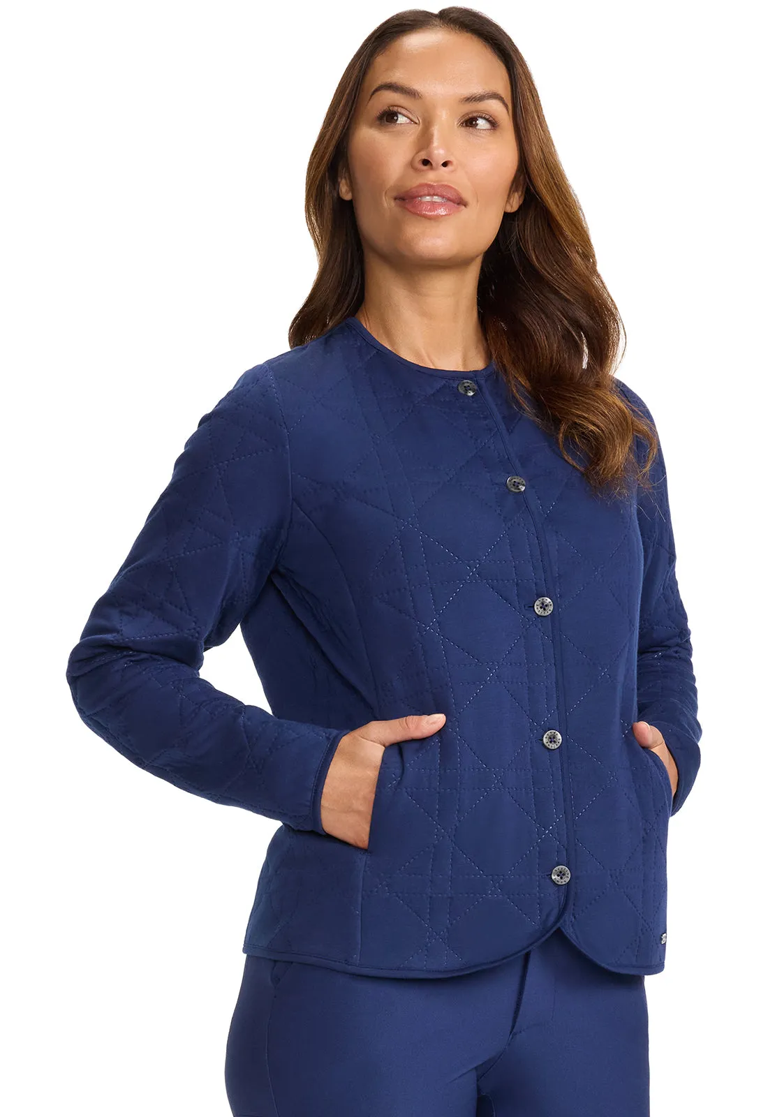 HH Limited Edition Women's Quilted Knit Cardigan Navy
