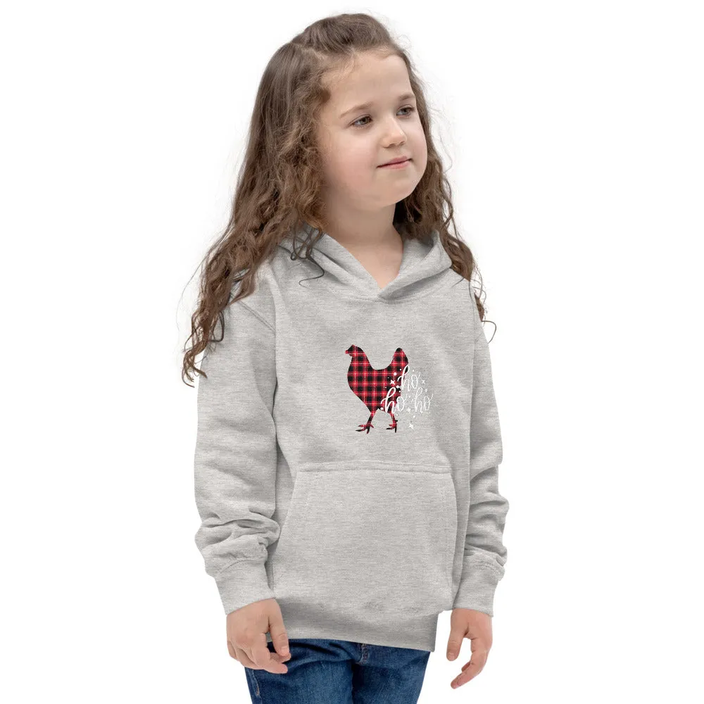 Ho Ho Ho Christmas Chicken Kids Hoodie