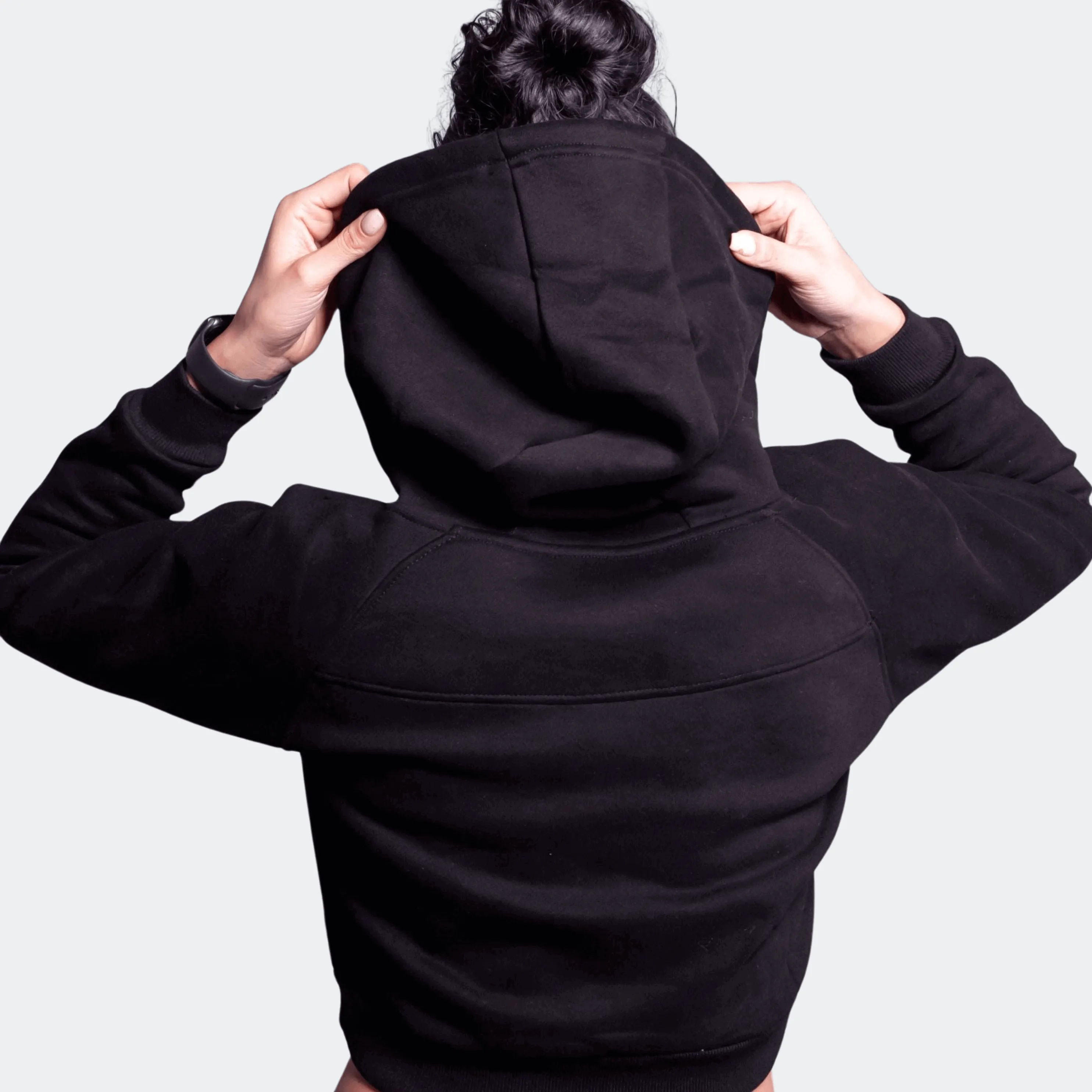 Identity Crop Hoodie - Black