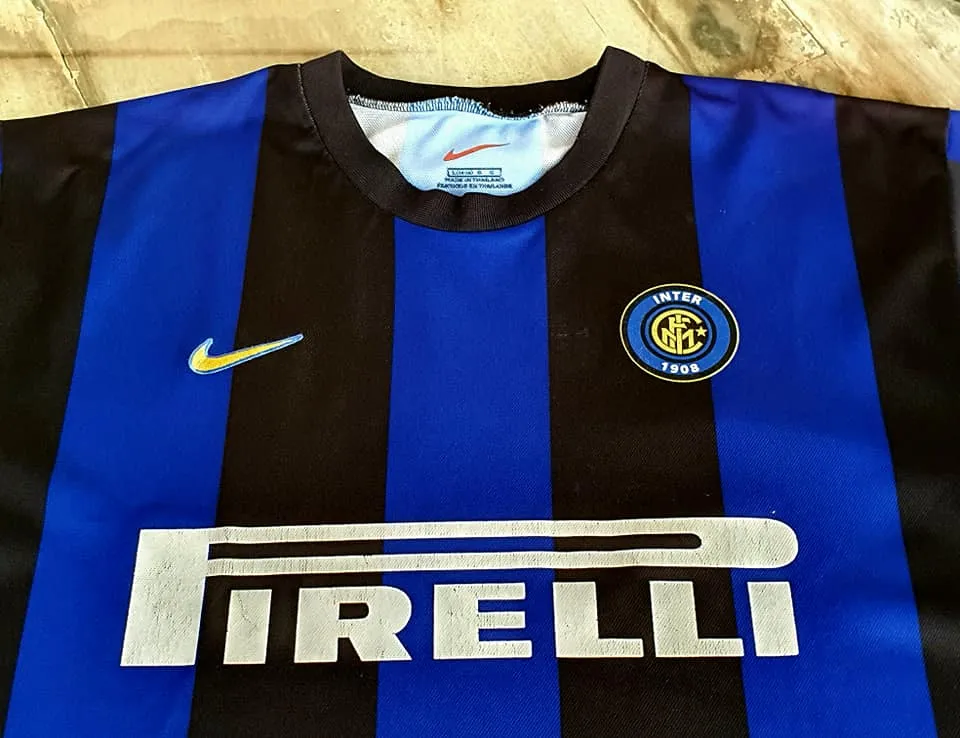ITALIAN CALCIO INTER MILAN 2000-01 COPPA ITALIA QUARTER FINALS HOME NIKE SHIRT MAGLIA LARGE    SOLD !!!