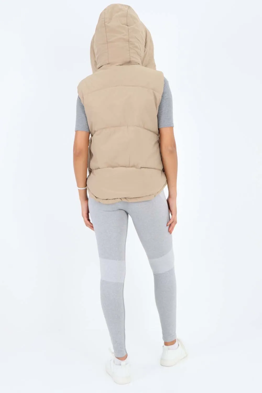 Italian Padded Pockets Hooded Gilet