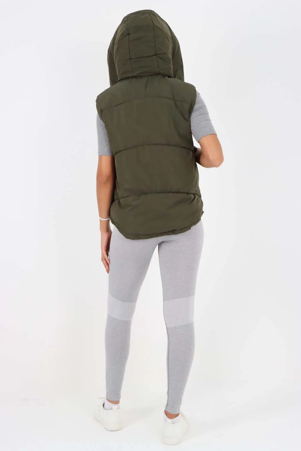 Italian Padded Pockets Hooded Gilet
